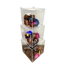 Conjunto 3 Caixas Para Cápsulas De Café Acrílico Transparente , Caixa Organizadora - Porta objetos - Viza Games 3D