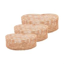 Conjunto 3 Cestas Ovais de Fibra Natural Palm - Lyor Conjunto 3 Cestas Ovais de Fibra Natural Palm - Lyor