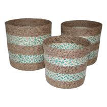 Conjunto 3 Cestas Redonda Fibra Natural - L'Hermitage