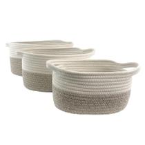 Conjunto 3 Cestos Algodão Gist Cotton Decoração - Mimo Style Conjunto 3 Cestos Algodão Gist Cotton Decoração - Mimo Style