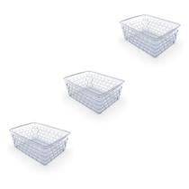 Conjunto 3 Cestos Organizador Multiuso G 2300ml Para Organização Conjunto 3 Cestos Organizador Multiuso G 2300ml Para Organização