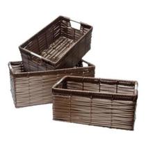 Conjunto 3 Cestos Retangulares Multiuso Yk1132 3831 Mimo Conjunto 3 Cestos Retangulares Multiuso Yk1132 3831 Mimo