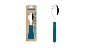 Conjunto 3 Colheres Leme Azul Tramontina Aço Inox Conjunto 3 Colheres Leme Azul Tramontina Aço Inox