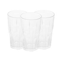 Conjunto 3 Copos Altos de Vidro Ester 295ml 12,5x7,5 Cm Lyor