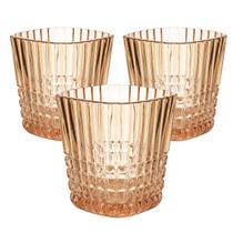 Conjunto 3 Copos de Vidro Baixo Âmbar Perolado 300ml Conjunto 3 Copos de Vidro Baixo Âmbar Perolado 300ml