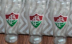 Conjunto 3 Copos Munich Fluminense Football Club - 250ml Vidro Cerveja - ALLMIX