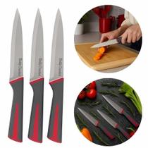 Conjunto 3 Facas Multiuso Mesa Legumes Cozinha Betty Crocker