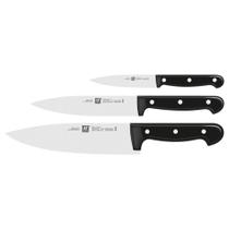 Conjunto 3 facas zwilling twin chef 2 101620cm em aço inox black matte 2349300060 Conjunto 3 facas zwilling twin chef 2 101620cm em aço inox black matte 2349300060