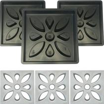 Conjunto 3 Formas Plasticas p Fabricação Artefato Concreto 39x39x7 Bloco Aberto Tijolo Muxarabi Estilo Flor Pétala Conjunto 3 Formas Plasticas p Fabricação Artefato Concreto 39x39x7 Bloco Aberto Tijolo Muxarabi Estilo Flor Pétala