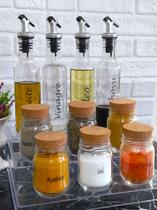 Conjunto 3 Galheteiros 250ml, 6 Potes 200ml e Organizador Multinível Conjunto 3 Galheteiros 250ml, 6 Potes 200ml e Organizador Multinível