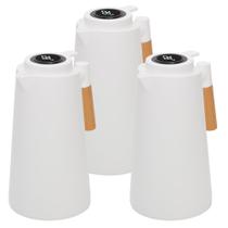 Conjunto 3 Garrafa Térmica Café 1 Litro Display Led Plástico Conjunto 3 Garrafa Térmica Café 1 Litro Display Led Plástico