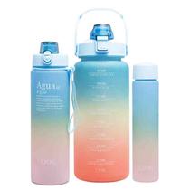 Conjunto 3 Garrafas Squeeze de Policarbonato Tie Dye Lyor