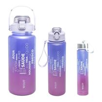 Conjunto 3 Garrafas Wolff Squeeze Degrade Cintilante Roxo Conjunto 3 Garrafas Wolff Squeeze Degrade Cintilante Roxo
