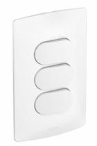 Conjunto 3 interruptor simples 10a 2x4 branco 663102 nereya - pial