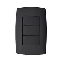Conjunto 3 Interruptores Paralelos Com Placa Home