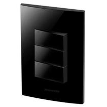 Conjunto 3 Interruptores Paralelos - Inova Black Piano - Alumbra