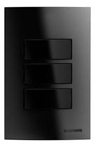 Conjunto 3 Interruptores SIMP 10ax 250v 4x2 Preto BUP Soprano
