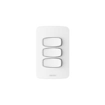 Conjunto 3 Interruptores Simples 10A 250V~ 4x2 Gracia Alumbra Branco Conjunto 3 Interruptores Simples 10A 250V~ 4x2 Gracia Alumbra Branco