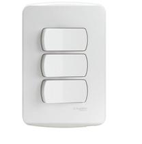 Conjunto 3 Interruptores Simples 10A Miluz Schneider S3B62210 Conjunto 3 Interruptores Simples 10A Miluz Schneider S3B62210