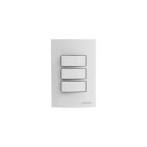 Conjunto 3 Interruptores Simples Branco 10a 250v 4x2 Linha Brava - Soprano Conjunto 3 Interruptores Simples Branco 10a 250v 4x2 Linha Brava - Soprano
