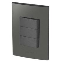 Conjunto 3 Interruptores Simples - Inova Grafite - Agt20