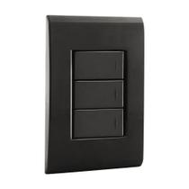 Conjunto 3 Interruptores Simples Liz 10A 250V Tramontina 57173070 Grafite