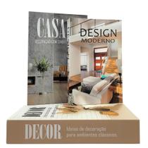 Conjunto 3 Livros Falsos Decorativos Porta Objetos Fake DECOR - FWB