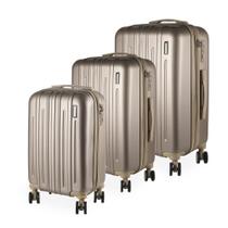 Conjunto 3 Malas 32Kg + 23Kg +10Kg Expansível Dourada Lisboa