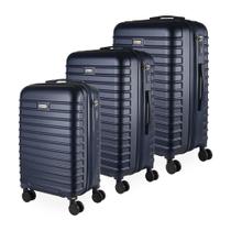Conjunto 3 Malas 35Kg + 23Kg + 10Kg Expansível Azul Fan Conjunto 3 Malas 35Kg + 23Kg + 10Kg Expansível Azul Fan