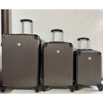 Conjunto 3 malas de viagem 35kg, 23kg e mala de bordo 10kg, expansível, ABS, 360º - TB
