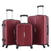 Conjunto 3 Malas De Viagem Tamanho P M G Abs Cor Vermelho