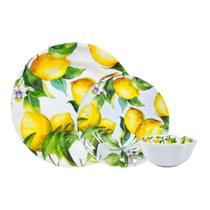 Conjunto 3 Melamina Sicília Pratos E Bowl Verão Italiano Conjunto 3 Melamina Sicília Pratos E Bowl Verão Italiano