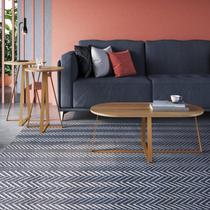 Conjunto 3 Mesas Centro e Lateral Redonda Industrial