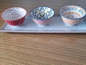 Conjunto 3 Mini Bowls Cerâmica Decorativo Finger Food Sortidos