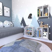 Conjunto 3 Nichos Prateleira para Quarto Infantil Bramov Móveis
