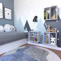 Conjunto 3 Nichos Prateleira para Quarto Infantil Bramov Móveis