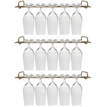 Conjunto 3 Organizadores Porta Taças 42cm Suportes Suspensos Para Taças Dourado Conjunto 3 Organizadores Porta Taças 42cm Suportes Suspensos Para Taças Dourado