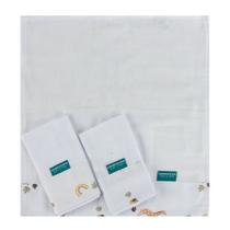 Conjunto 3 Paninhos Fraldinha de Boca Bebê Boho Safari