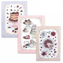 Conjunto 3 Panos de Copa Felpudo Estampado Doçura