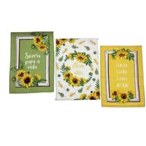 Conjunto 3 Panos de Copa Felpudo Estampado Girassol Conjunto 3 Panos de Copa Felpudo Estampado Girassol