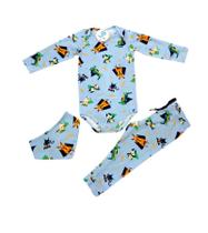 Conjunto 3 peças Animais Claro + Bandana Tam.2 Conjunto 3 peças Animais Claro + Bandana Tam.2