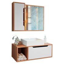 Conjunto 3 Peças Banheiro Bn3600x44x45 Amendoa Branco Conjunto 3 Peças Banheiro Bn3600x44x45 Amendoa Branco