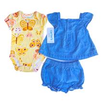 Conjunto 3 Pecas Borboletas Carter's