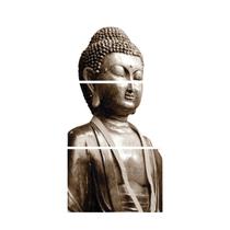 Conjunto 3 Peças Budismo Buda Statue Arte Vertical Para Hall