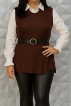 Conjunto 3 peças, Camisa Social + Colete + Cinto Conjunto 3 peças, Camisa Social + Colete + Cinto