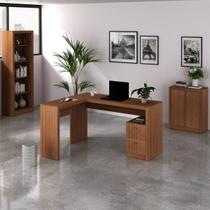 Conjunto 3 Peças com Escrivaninha, Armário Multiuso Baixo e Estante Conjunto 3 Peças com Escrivaninha, Armário Multiuso Baixo e Estante