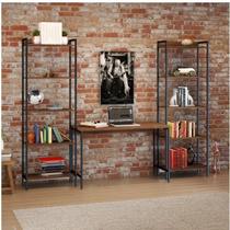 Conjunto 3 Peças com Escrivaninha e 2 Estantes Industriais Active Yescasa