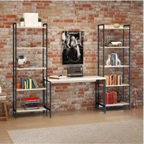 Conjunto 3 Peças com Escrivaninha e 2 Estantes Industriais Active Yescasa