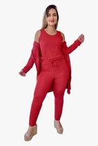 Conjunto 3 Peças Inverno/outono Casaco, Blusa E Calça Cd 05