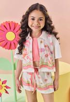 Conjunto 3 peças Menina Estampado Kukiê